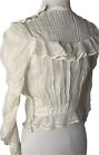Antique Edwardian Victorian Shirtwaist Cotton Lace Bodice Blouse XS Woman Child