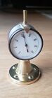 Vintage Brass Ship Wheel Thermometer Made In France
