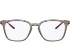 Ray Ban RX7185 Transparent Grey Unisex Square Eyeglass Frames 50-18-145
