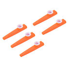 Kazoo Musical Instrument Plastic Orange with Flute Diaphragm 5Pcs