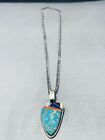 VERY IMPORTANT VINTAGE NAVAJO WES WILLIE TURQUOISE STERLING SILVER Necklace