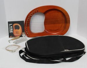 16-String Lyre Harp Metal Strings Solid Wood String Instrument W/ Carry Bag N1P7