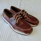 Dunham MCN410BR Mens Casual Leather Captain Boat Shoes Brown leather Size 11 D