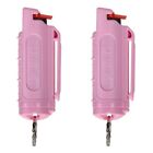 2 Police Magnum pepper spray .50oz pink molded keychain self defense protection