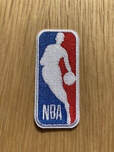 NBA Logo Embroidered  Iron On Patch Great For Jackets & Hats Red White & Blue