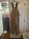 34 x 30 Vtg Carhartt Quilted Overall Bibs/Vintage