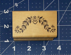 Stamp Francisco Flower Vine With Heart Wood Mounted Rubber Stamp