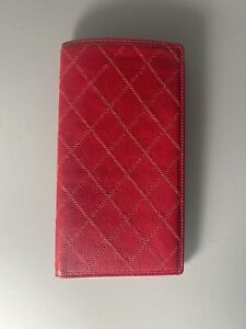 CHANEL Wallet Bicolore Red Lambskin Long Bifold Made In France