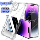 Wholesale Bulk Shockproof Clear Case Cover Lot For iPhone 15 14 13 12 11 Pro XS