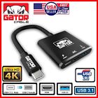 USB-C to 4K HDMI USB-C USB-A 3.0 Adapter Converter 3 in 1 Charger Audio Video HD