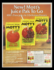 1984 Mott's Pure Juice Apple-Grape Circular Coupon Advertisement