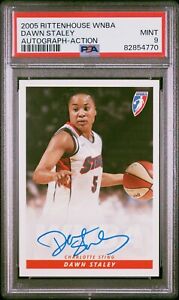 Dawn Staley 2005 Rittenhouse WNBA #DAST Autograph Action PSA 9