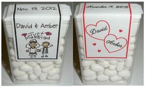 28 WEDDING FAVORS TIC TAC LABELS ~ PERSONALIZED
