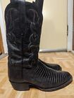 Tony Lama Men's 11.5D TL5150 Nacogdoches Black Teju Lizard Western Boots