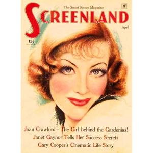 Vintage Screenland Magazine Cover Reproduction 17 X 12 Framing Print Wall Decor