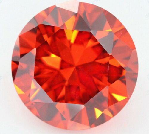 10mm Natural Round Padparadscha Sapphire 5.02ct Diamond Cut VVS Loose Gemstones