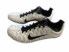 Nike Zoom Maxcat 4 White Black Sprint Track Spikes Mens Size 9.5 Womens Size 11