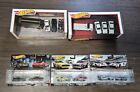 HOT WHEELS LOT OF 5 DIORAMA NISSAN,  TRACK DAY & 2 PACK FUNNY CAR & FORD & MORE