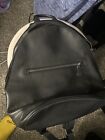 coach mens black leather backpack