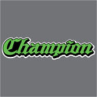Champion Old English Lime Carpet Graphic Decal Sticker for Fishing Bass Boats
