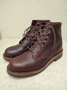 Chippewa LL Bean Katahdin Iron Works Engineer Boots Brown Leather Mens Sz 9 M