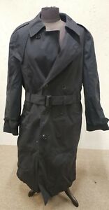 Military Issue Black Trench Coat Military NO Liner 8405-01-308-8696 40R