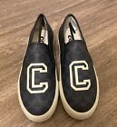Coach Slip On Skate Sneaker In Signature Canvas With Varsity Print
