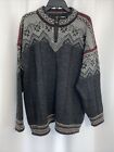 Dale Of Norway Mens Multicolor Fair Isle Colorful 1/4 Zip Pullover Sweater XL