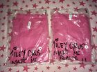 Two Miley Cyrus Pink Muscle Shirts Official Unopened XL