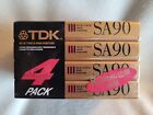 New ListingTDK SA 90 High Bias Type II Cassette Tapes Brand New Factory Sealed Lot Of 4
