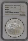 2008-W American Silver Eagle NGC MS-70 with Brown Label