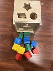 Melissa and Doug Classic Toy Wooden Shape Sorting Cube & 11 Blocks