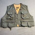 New Eddie Bauer Fly Fishing Vest XL Forest Green W/tags