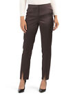 LAFAYETTE 148 NEW YORK Waldorf Satin Slim Pant With Front Slits (size 18)