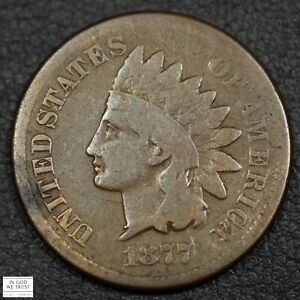 1877 Indian Head Copper Cent 1C