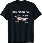 NEW LIMITED Vintage How Planes Fly Funny Aviation Gift Funny T-Shirt Size S-5XL