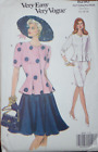 Very Easy Vogue Sewing Pattern 8290 Misses Skirt and Top Sizes 12-16 1992 UNCUT