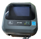 Zebra ZP 450 CTP Thermal UPS Label Printer NO PEELER; NO Power Cord