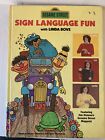 Vintage 1980 Sesame Street Sign Language Fun with Linda Bove Hardcover Book