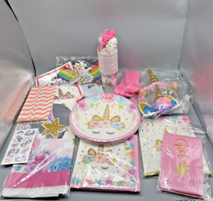 Girl Unicorn Party Supplies Decorations For 16
