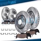 320mm Front Rear Drilled Rotors + Brake Pads for Challenger Charger Chrysler 300 (For: 2014 Dodge Charger)