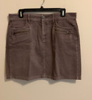 Ann Taylor Loft Corduroy Mini Skirt Size 30 10 Light Purple Flat Front Zippers