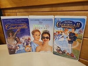 Walt Disney VHS Cinderella Brandy & Whitney Houston,  Princess Diaries, Cind II
