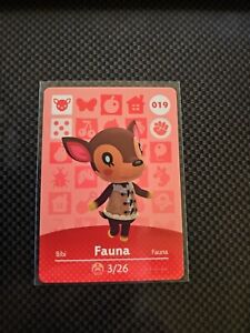 Fauna # 019 Animal Crossing Amiibo Card AUTHENTIC Series 1