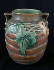 1930's Roseville Pottery unmarked Luffa vase, 10 inches
