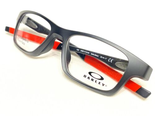 NEW Oakley Crosslink OX8117-0150 Mens Satin Black Eyeglasses Frames 50/17-143