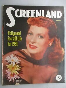 Screenland Magazine - January 1952 Issue - Maureen O'Hara Cover