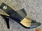 Michael Kors Navy Patent Strappy Heels Women Sandals Size 9