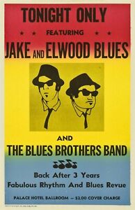1980 The Blues Brothers Movie Poster Print John Belushi Dan Akroyd 🚓🚨🍿