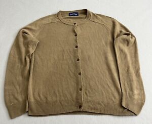 Polo Cashmere Cardigan Brown Sweater Mens Size L